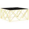 VidaXL Coffee Table Gold 80x80x40 Cm Stainless Steel and Glass 349972