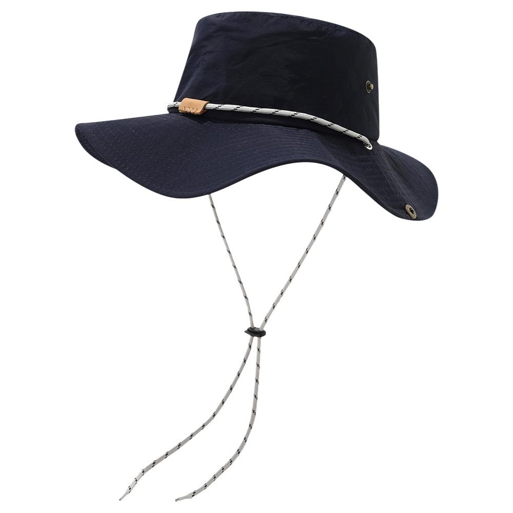 

New Rope Chain Men Bucket Hat UV Protect Sunshade Sun Hat Breathable Waterproof Cowboy Hat Outdoor Hiking