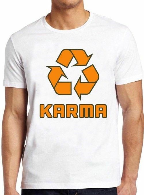 Karma Recycle Symbol Good Karma Comes Around Buddha Vintage Yoga T Shirt M15 S разноцветный