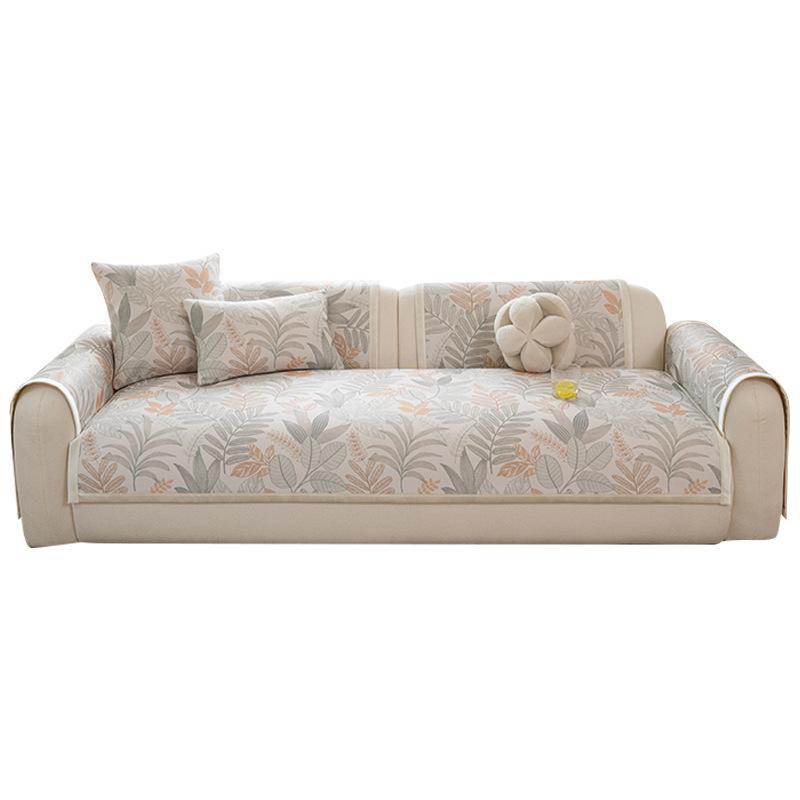 Summer Sofa Cushion, Non-Slip And Cool, Ice Silk Seat Cushion, Small, Fresh And Simple, Modern Summer Straight Leather Sofa Cover