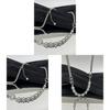 Stainless Steel Pearl Bead Necklace With Geometric Design For Men And Women