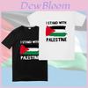 Free Palestine Men's Short Sleeve T-shirt With Round Neck Trendy Cartoon Print Polyester Fiber Teenage Style