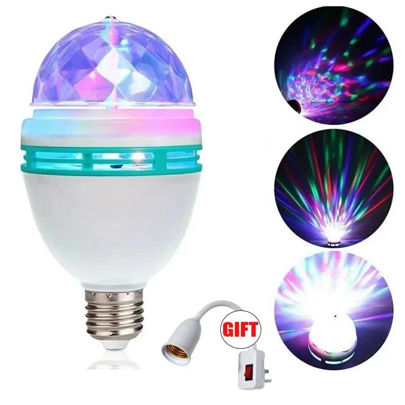 Colorful Rotating Lights Magic Ball Bulbs Household Atmosphere Lights KTV Flash Lights LED Indoor Room Stage Lights Flash Lights