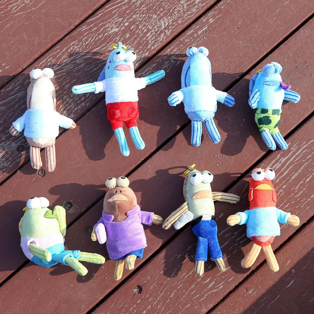 Spongebob Squarepants Bikini Bottom Plush Toy Keychain With Soft Cotton Filling For Kids And Collectors