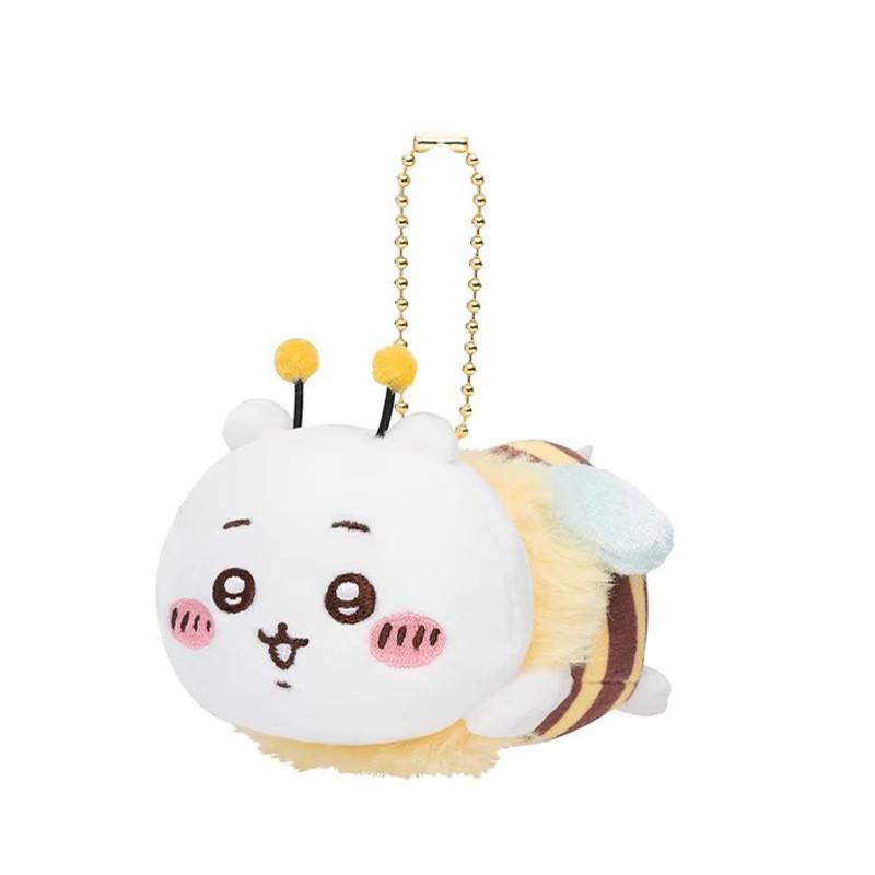 Hachiware Usagi Chiikawa Cute Cross Dressing Bee Plush Pendant Doll Keychain