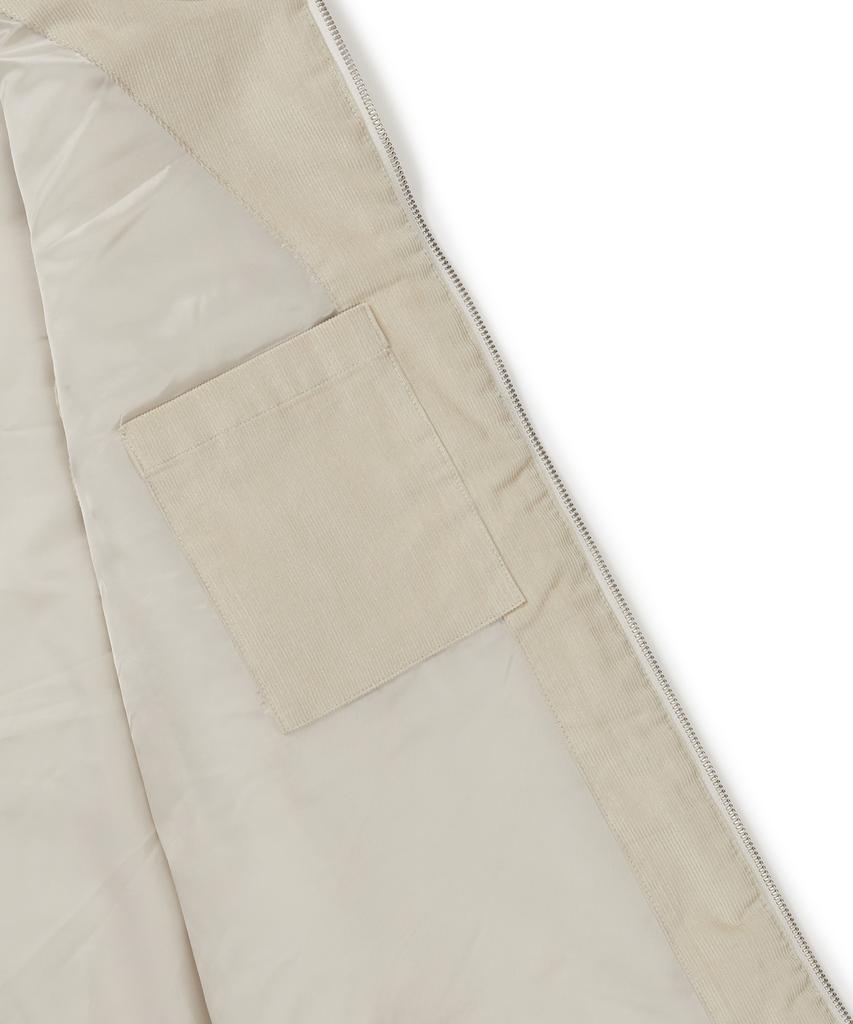 West Grand Boulevard Poche Corduroy Padded Vest Cream Beige