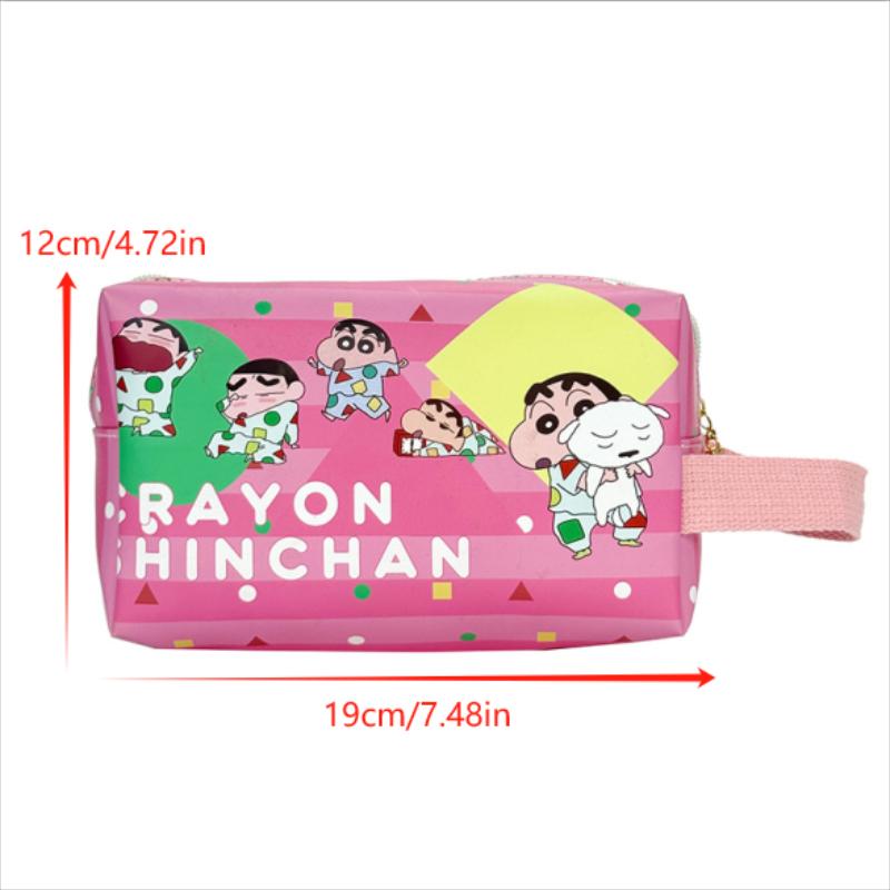 Cute Crayon Shin-Chan Handbag Makeup Bag Travel Portable Cosmetic Bag Toiletries Organizer Waterproof Large Capacity Storage Bag