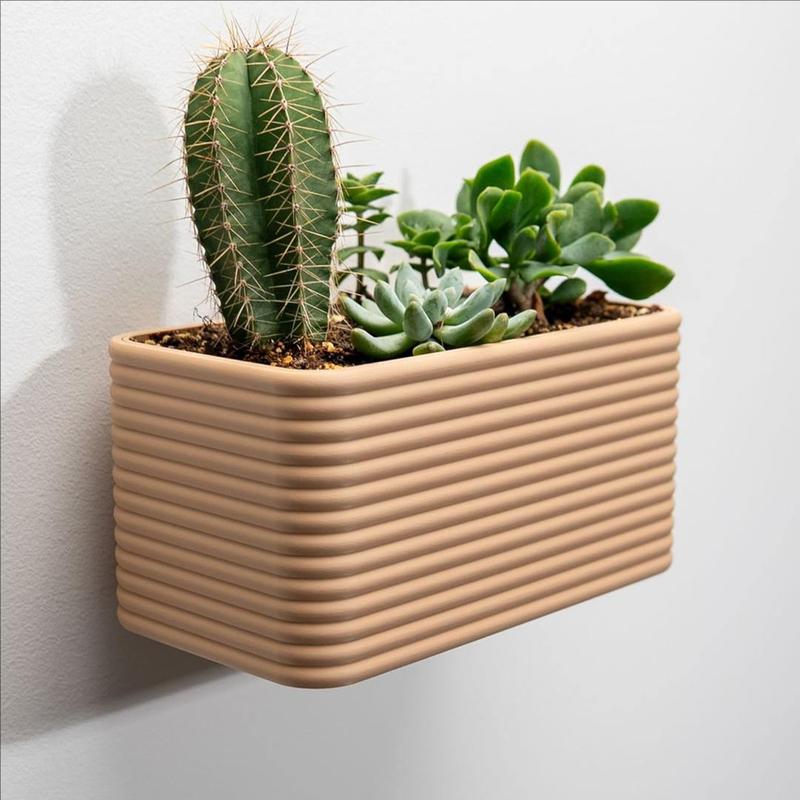 Wall Mounted Planters for Indoor Plants Succulent Planter Pot Wall Planter with Hidden Drip Tray Living Hanging Wall Planter