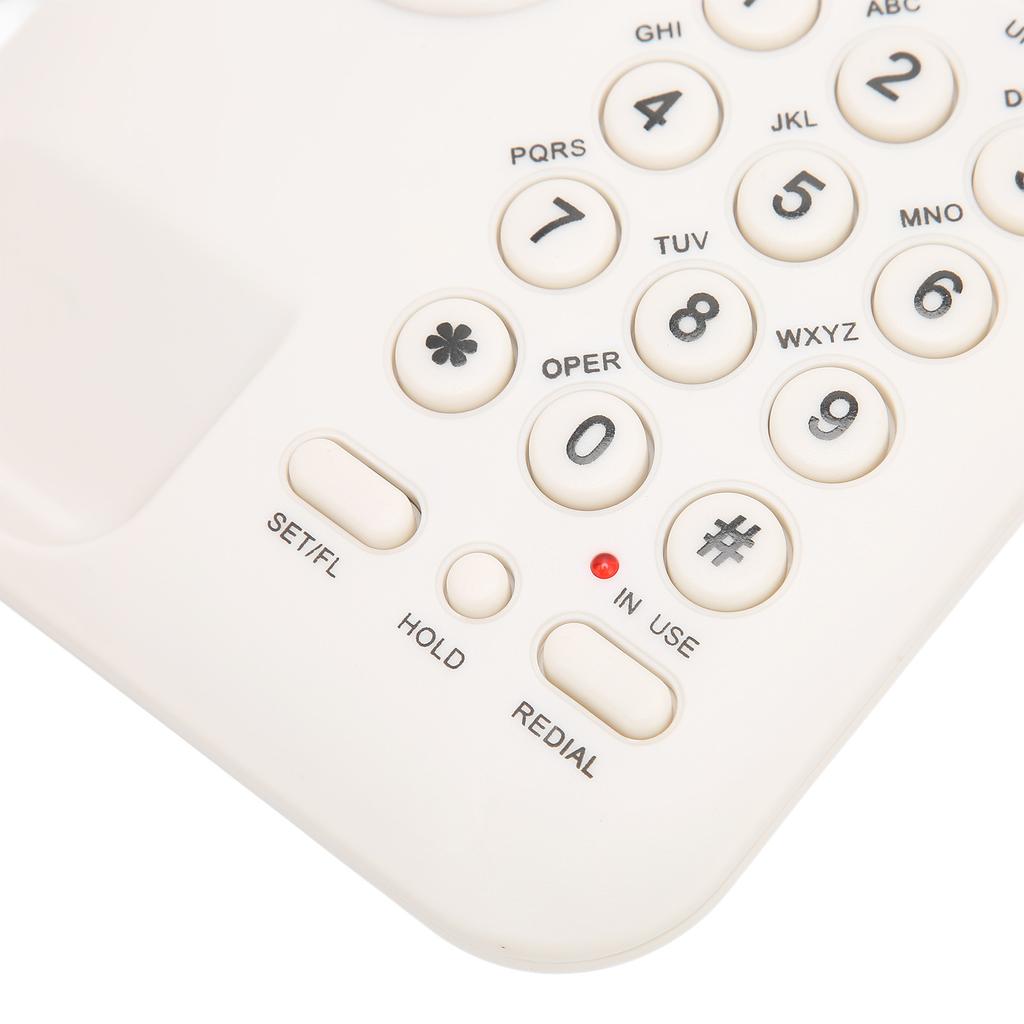 Tischtelefon Anrufer-ID Wandhalterung Minimalistisch Kabelgebundenes Haustelefon für Zuhause Hotel Telefonleitung