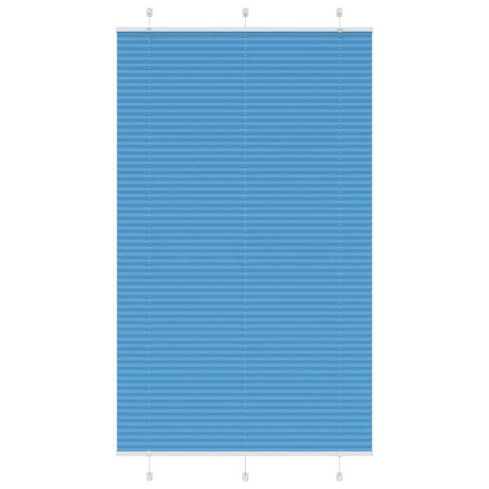 VidaXL Store Pleated Blue 115x200 Cm Fabric Width 114.4cm Polyester, Window Pleated Blind, Accordion Blind, Blind 4015214