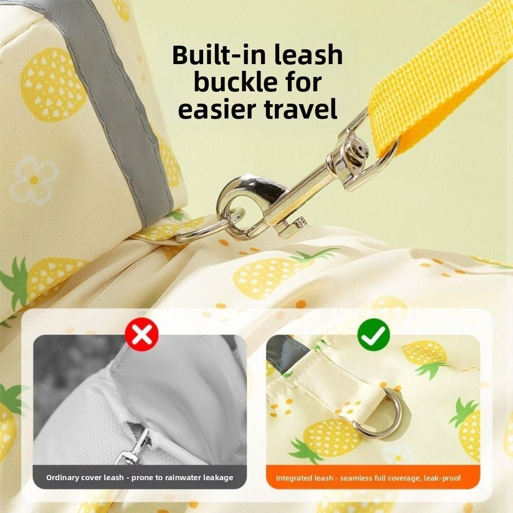 Waterproof Dog Rain Cloak Reflective Small Dog Clothes Stylish Four Leg Raincoat  Corgi