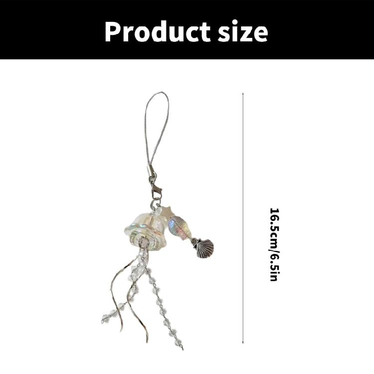 Unique Jellyfish Phone Accessory Acrylic Mobile Strap Phone Pendant for Adding a Touch of Oceanic Charm to Your Outfits