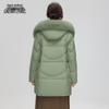 Xuezhongfei Women's Mid-Length Down Jacket with Fox Fur Collar