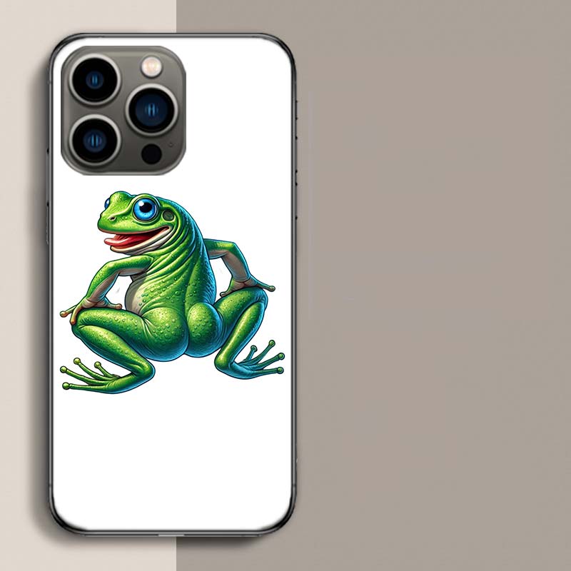 

Frog Butt Phone Case For Iphone 17 Air 15 Pro 14 Plus 16 Pro Max 12 13 Mini 11 16E X XS Cover Cute Fundas iPhone 15 Plus