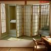 Divisória de Sala Japonesa Shoji Decorativa Painel de Tela Dobrável Metal Dourado Partição de Luxo Tecido de Poliéster Decoração de Interior