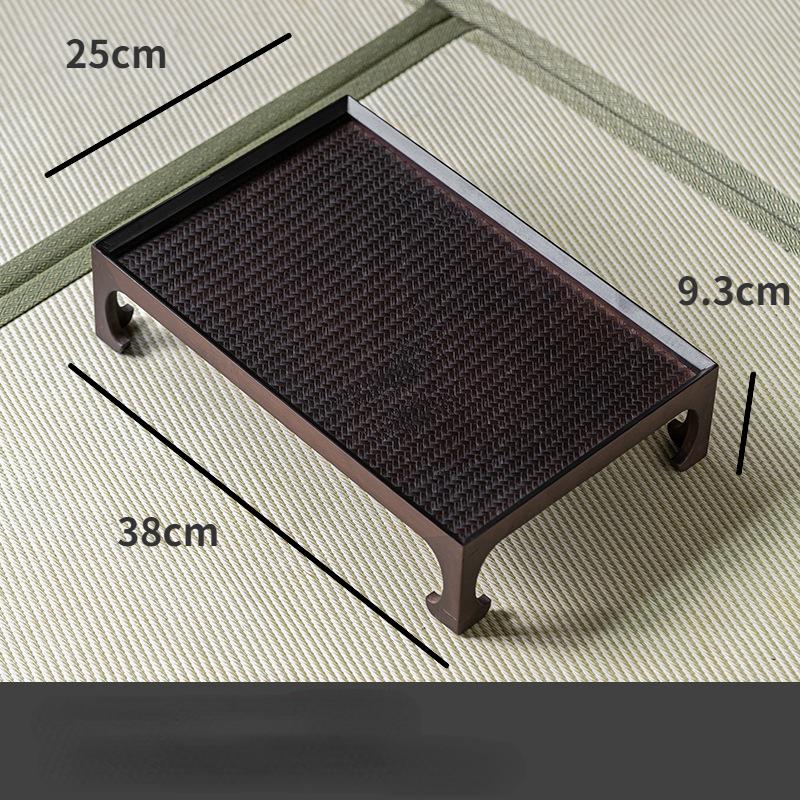 Zen Bamboo High-legged Tea Tray Household High-end Dry Tea Tray Cup Kettle Storage Tray