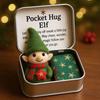Christmas Pocket Hug Gift Handmade Felt Keepsake in Tin Box with Inspirational Message Card Little Pocket Hug Token Xmas Stocking Stuffers for Friends