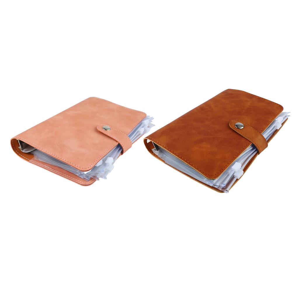 Cenově výhodné A6 s více kapsami Nerezové prsteny PU kožený kryt Portfolio pro kancelář