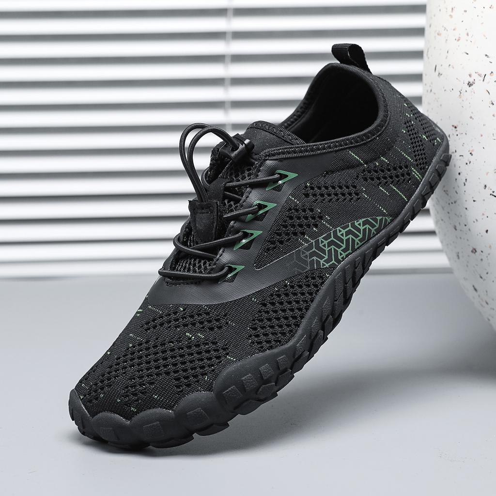 Men Minimalist Barefoot Shoes Zero Drop Unisex Wide Width Fashion Sneaker Breathable Mesh Men Barefoot Wide-toed Shoes Soft Sole