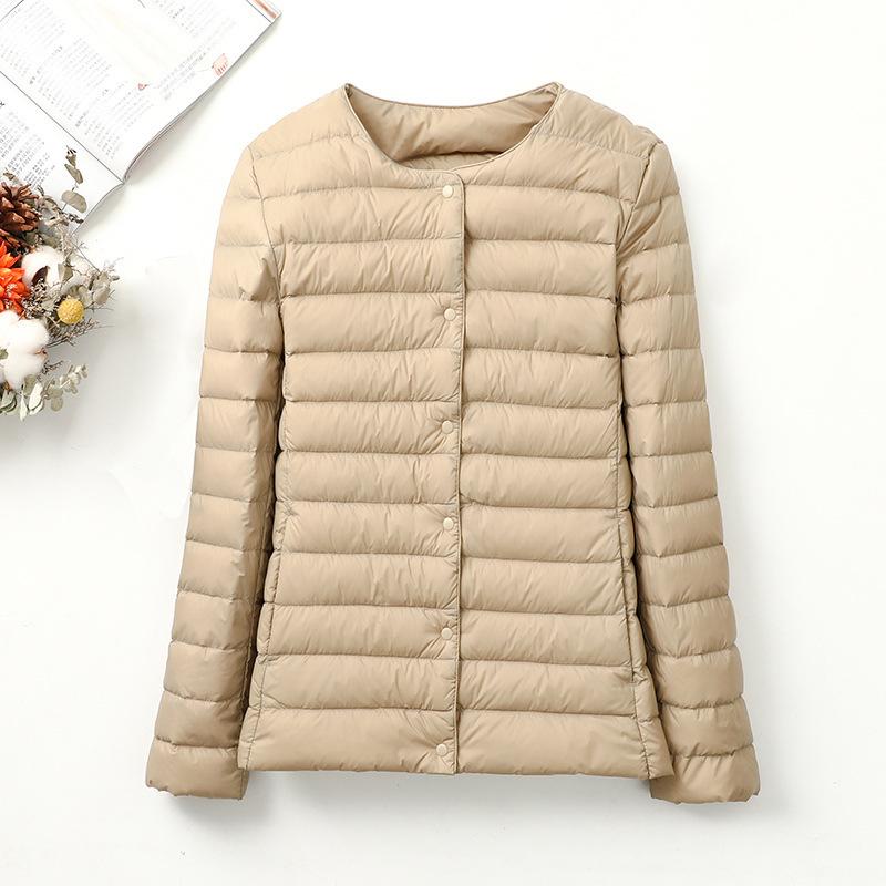 Down Jacket Women's Short Autumn and Winter Light Liner Light Thin Fashion Warm White Duck Down Jacket
