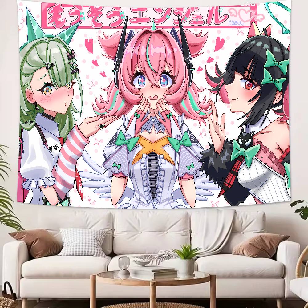 Kawaii Pretty Cute AOD Aria Tapestry Decoration Bedroom Dormitory Background Cloth Holiday Home Party Living Room Club Tapestry