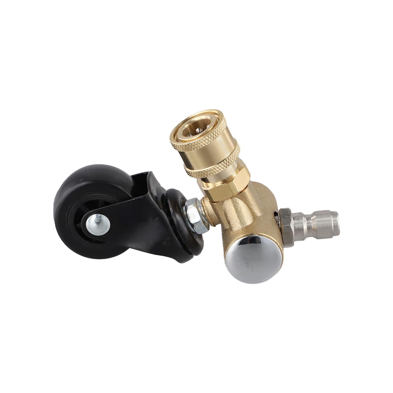 1pc 1/4 High Pressure Cleaner Undercarriage Cleaning Swivel Wheel Garden Cleaning Power-Tools Quick Connector Rotating Wheel China Mainland