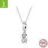 Open And Close Bear Pendant S925 Silver Beads, Childlike Creative Diy Bracelet Animal Bead Accessories