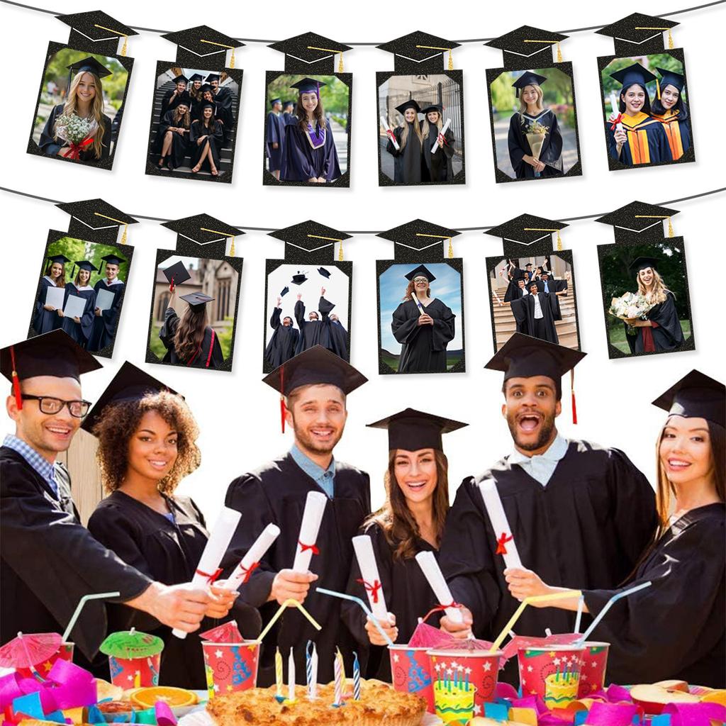 Graduation Season Theme Party Decoration School Reunion Arrangement Photo Frame Flag