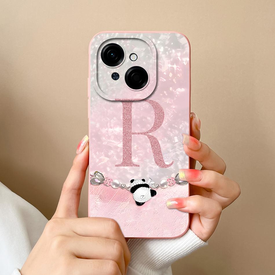 Name Case For Tecno Spark Go 1 Personalized letters Soft Back Cover Camera Protection High Quality Bumper For Tecno Spark Go1
