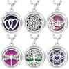 Neue Baum Des Lebens Aromatherapie Halskette Edelstahl Ätherisches Öl Diffusor Amulett Parfüm Medaillon Anhänger Frauen Schmuck Geschenk