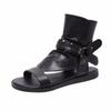 Fashion Roman Shoes Women's New High-top Heightening Flat-bottom Casual Fashion Soft Leather Comfortable Fish Mouth Sandals Sandalias