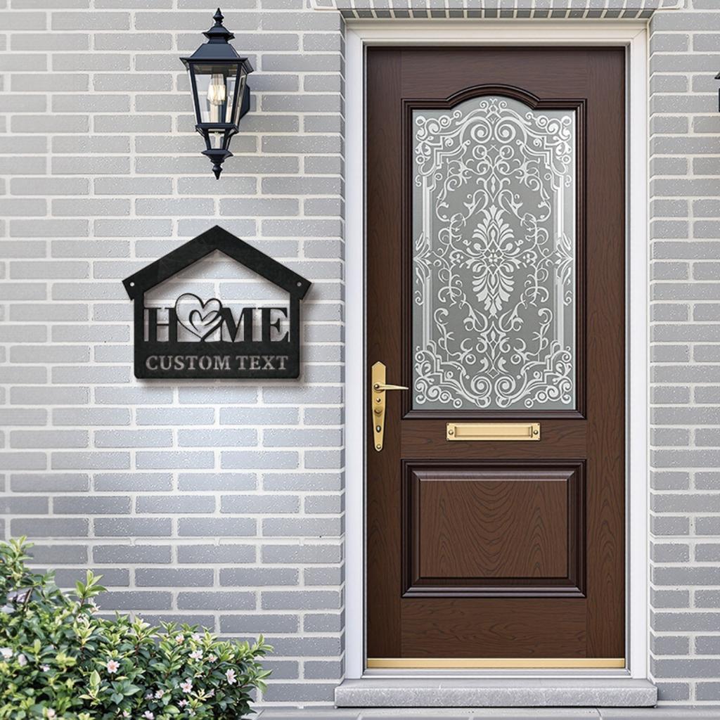 Custom Metal Wall Art Sign Personalized Family Name Text Rustic Farmhouse Decor for Indoor Outdoor Living Room Bedroom Home Housewarming Gift