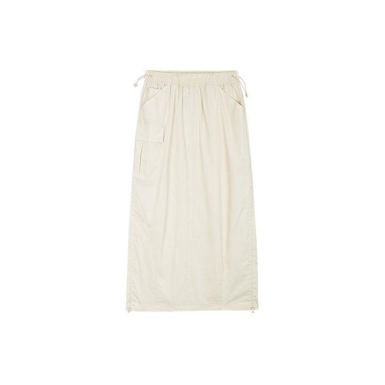 

Anta Life Series однотонная дышащая удобная универсальная повседневная длинная юбка для работы женские юбки гранула-бежевый 962428206-3 L