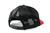 New Era Trucker Cap Low Profile Snapback In Black/Scarlet