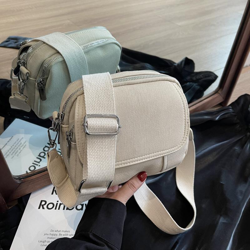 Simple Pu Small Square Bag, Light and Fashionable Splicing, Shoulder Mobile Phone Bag, Tide Multi-compartment Women's Messenger Bag