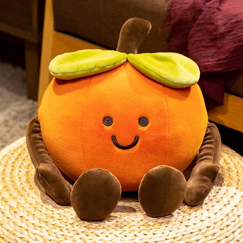 Fruit Plush Toy Eggplant Tomato Pink Peach Banana Pear Persimmon Vegetable Doll Simulation Birthday Christmas Gifts Decor