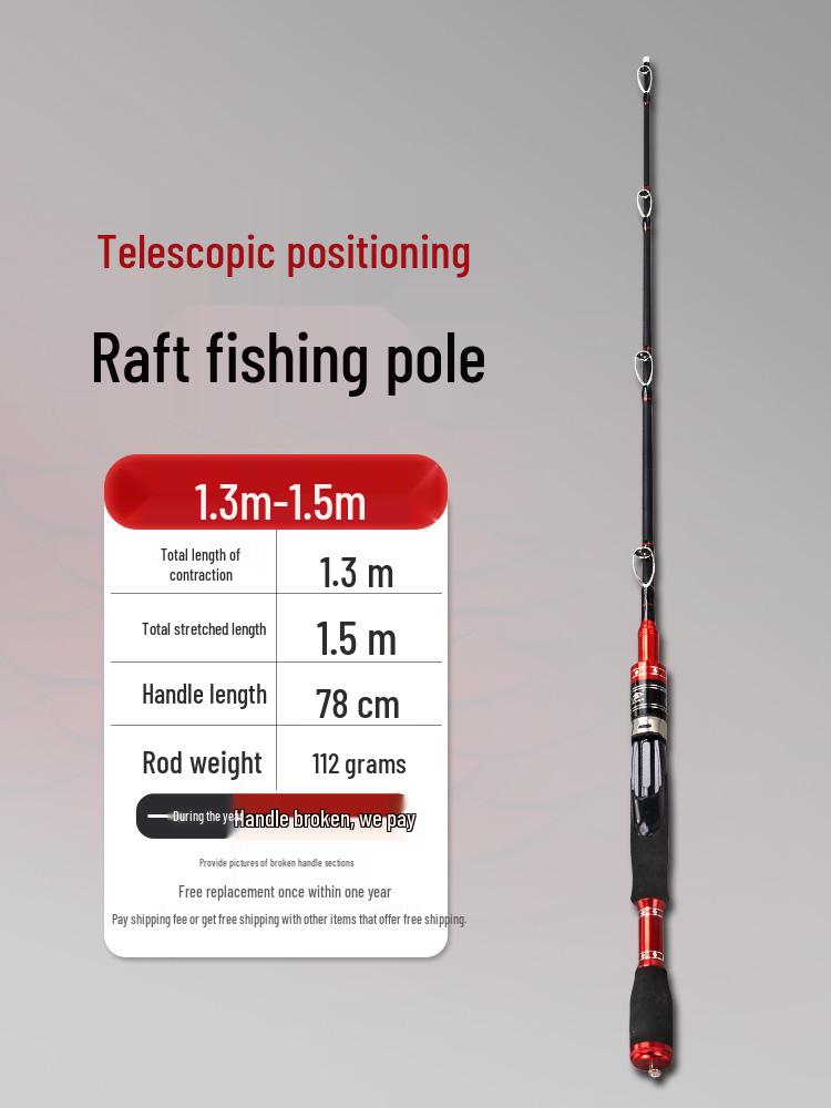 Luminous Telescopic Half-Titanium Bridge Fishing Rod with Soft Tip