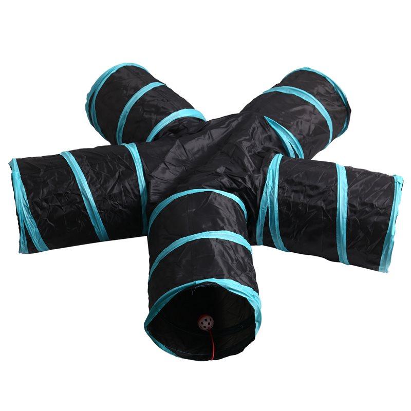 Wear-Resistant Cat Play Tunnel Foldable Cat Tunnel Crinkle Playing Cats Guinea Pig Rabbits Funny Cat Supply