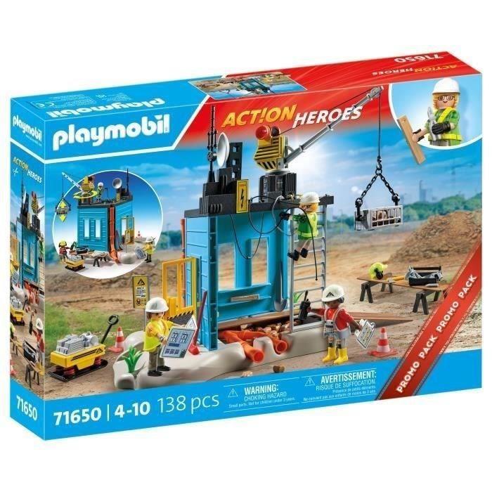PLAYMOBIL 71650 Ouvriers et chantier, My Life la construction, 138 pièces, Promo Pack, Dès 4 ans