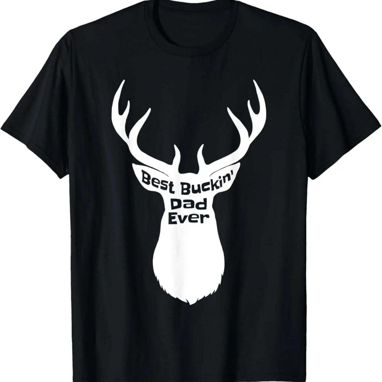 Mens Best Buckin  Dad Ever Shirt Gift Father s Day New Dad S чёрный