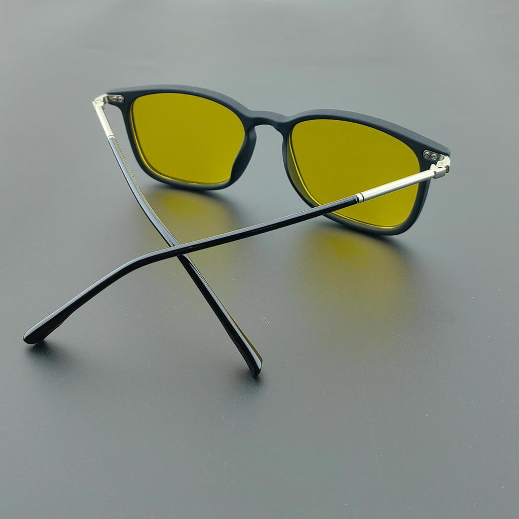 TR Polarized Night Vision Retro Square Sunglasses for Small Faces, High-End Korean Style with UV Protection