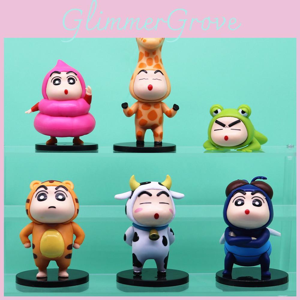 Fun Crayon Shin Chan Frog Tiger Cow Giraffe Shaped Animal Theme Model For Collectors