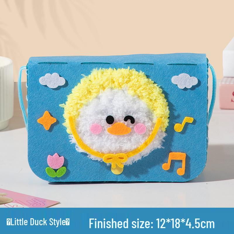 Cartoon Wool Embroidery Kit: Creative DIY Sewing for Kids Aged 3-6