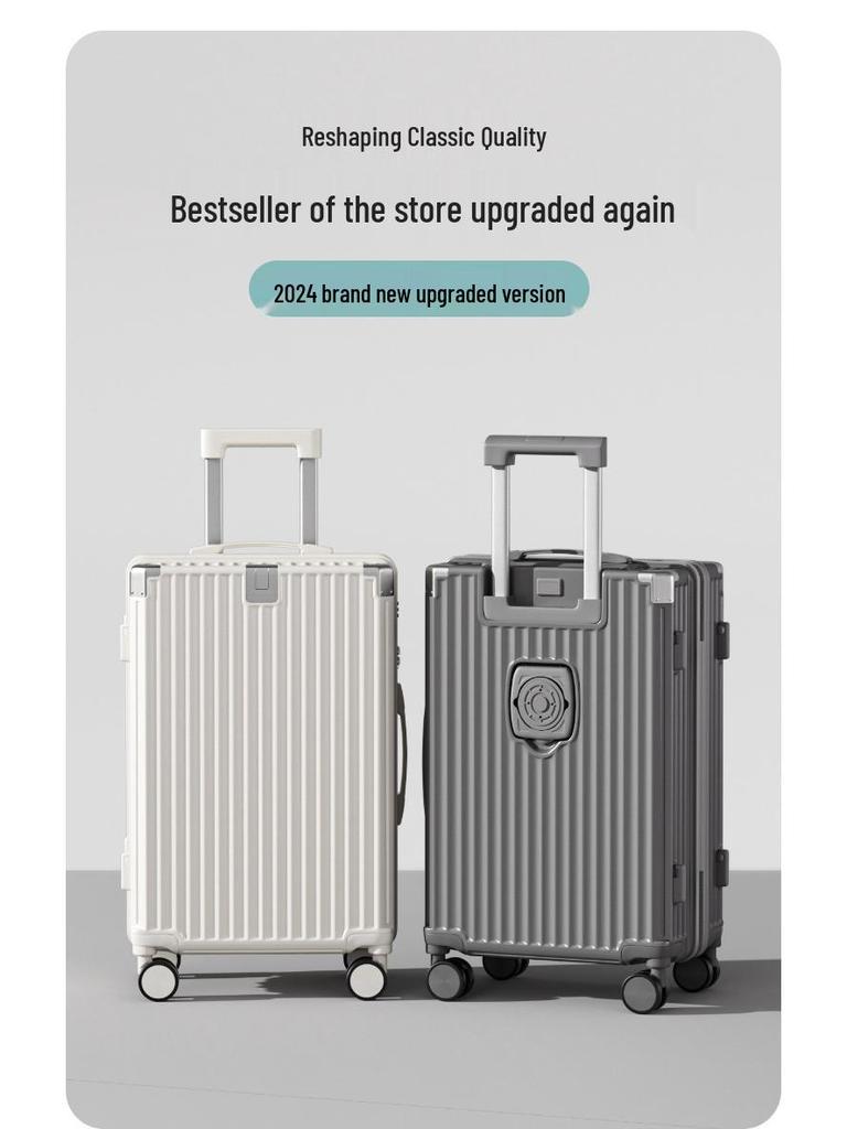 2025 Multifunctional Trolley Suitcase: Durable Japanese Design for Men, Women & Students with Leather Finish & Combo Lock