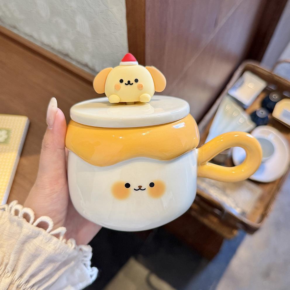Send girls' girlfriends birthday gifts, cute cups, ceramic water glasses, girls' hearts, gifts, exquisite and practical gift boxes