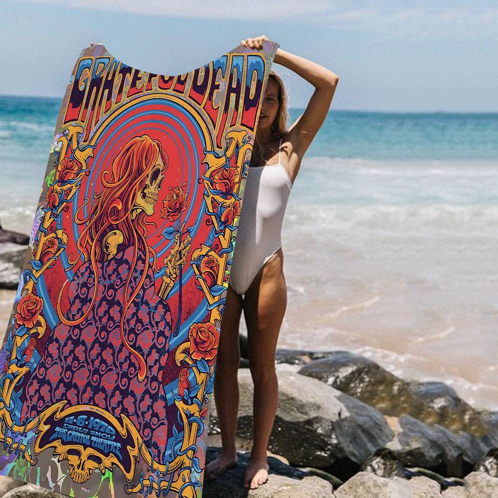 G-Grateful D-Dead Band Große Mikrofaser Strandtücher Schnelltrocknendes Handtuch Sand Strandtücher Poolhandtuch Für Reisen Schwimmbad Yoga