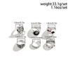 Hip Hop Vintage Skull Ghost Claw Poker Clown Ring Set for Women Hollow Geometric Size 8 Jewelry Steampunk Men