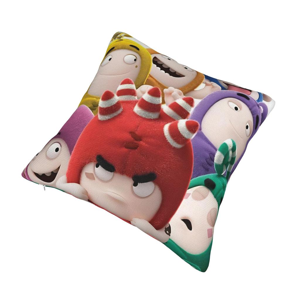 O-Oddbods Pillowcases Merch Printed Cushion Cover Decor Pillow Case Cover Bed Multiple Sizes