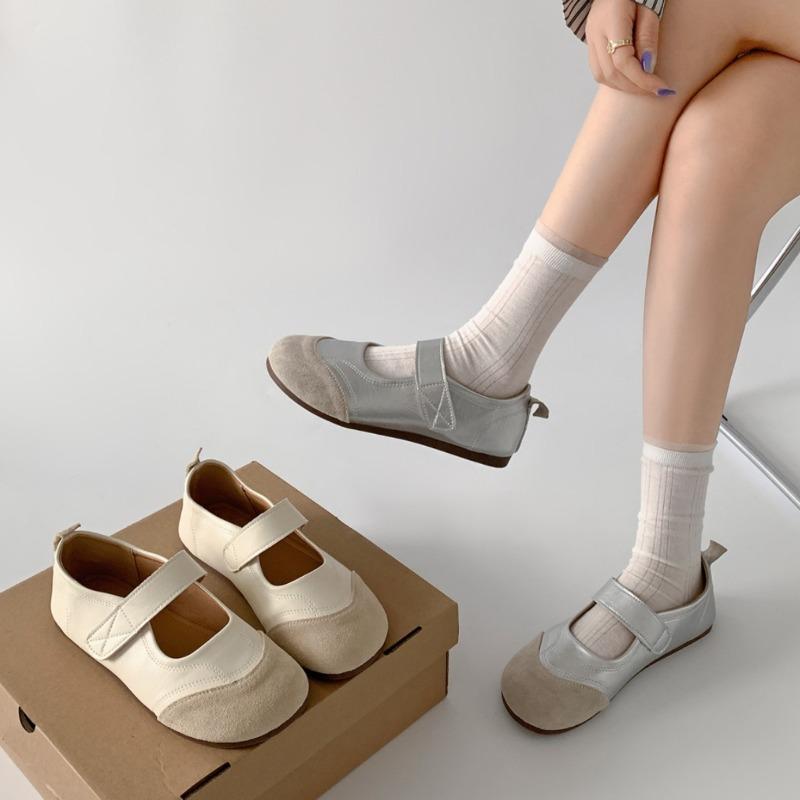 

Retro Flat-bottomed Shallow Toe Single Shoes New Soft-soled Shoes 40 срібний