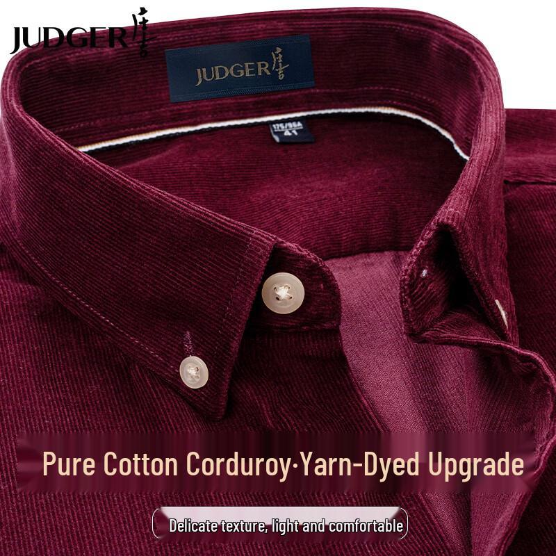 

Zhuangji Men s Pure Cotton Corduroy Long-Sleeve Shirt 175/92A